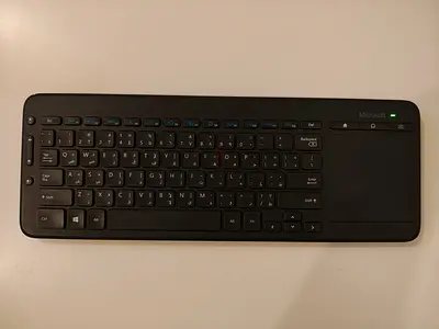 Microsoft Wireless Keyboard with Built-in Touchpad - Good Working Condition