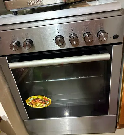 Stainless Steel Gas Cooker with Oven - Good Working Condition