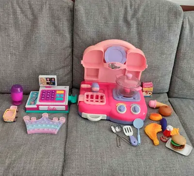Barbie Cash Register  Kitchen Play Set with Accessories