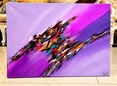 Purple abstract painting for sale