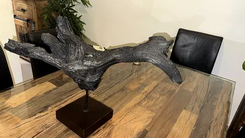 Modern Abstract Driftwood Style Table Decor with Stand