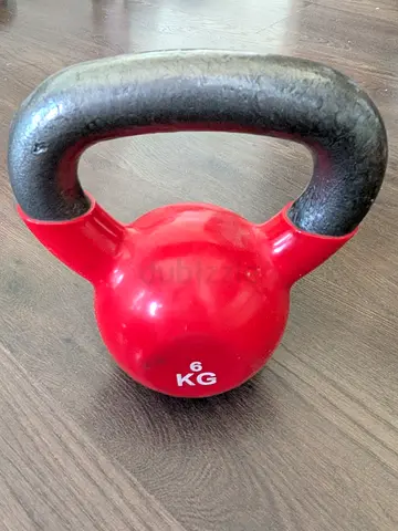 6 kg Red Kettlebell — Good Condition + 2 weights of 3 kg FOR FREE