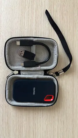 SanDisk 2TB SSD with travel case