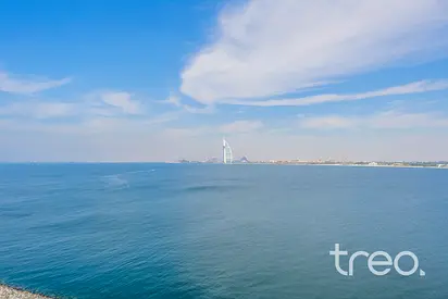 Pristine ocean views directly facing Burj al Arab