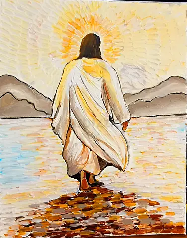 Jesus texture Painting