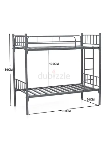 Bunk Bed- Heavy Duty Steel Frame with Built-in Ladders IB-BBMG4