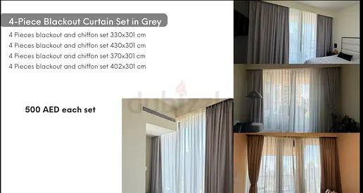 Curtain blackout set