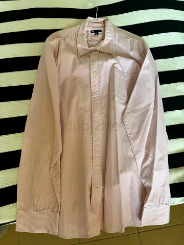 Light Pink Striped Men’s Formal Shirt - Size XXL