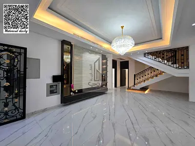 Classic Villa for Sale in Al Helio 1 – Ajman | G+1+R with Luxurious Finishes and a Full Stone Facad