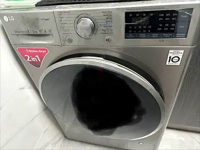 LG 8kg Washer Dryer Combo - Direct Drive, 2-in-1, Silver