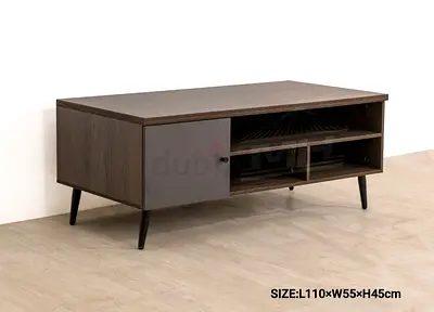 Brown Wood TV Cabinet / Media Console - 110x55x45cm