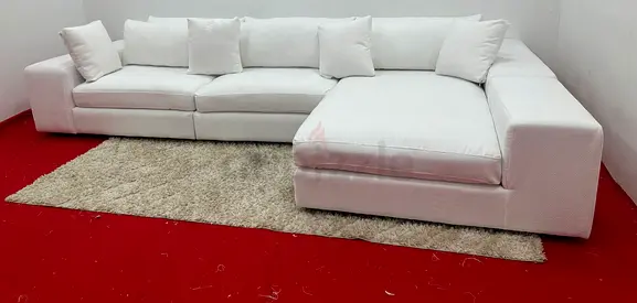 Perfect condition eichholtz brand white color lshape sofa