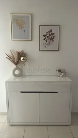 White Modern Sideboard / Storage Cabinet - Good Condition