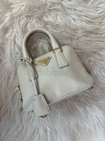 Prada White Lux Promenade Mini Bag