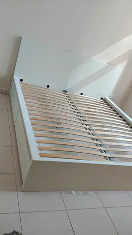 Ikea Malm White Bed Frame with storage drawers