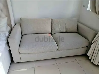 Ikea vimle Comfortable Grey Two Seater Sofa Cum Bed with mattress