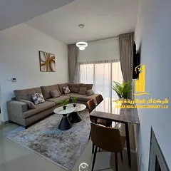 Luxury apartment, second occupancy, one bedroom, living room with balcony. Ajman, Al Nuaimiya. avail