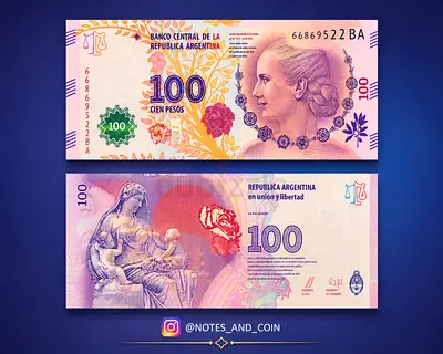 Argentine 100 Pesos Banknote (- Collectible Modern Notes