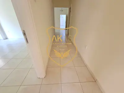 FRONT OF AL MUTEENA PARK, 1BHK WITH 2BATHROOM AND BALCONY,FULLY CLOSED KITCHEN,CLEAN BUILD.