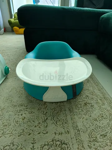 Blue Bumbo Baby Floor Seat with Removable Feeding Tray - Good Condition