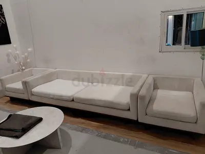 Pair of beige lounge sofa - good condition