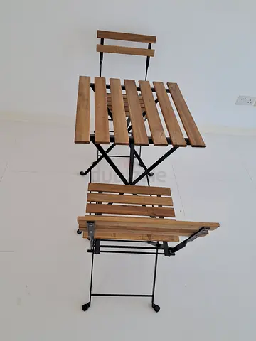 Wooden 2 Foldable Chair and Table