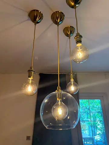 7 Pendant Ceiling Light Fixture with Edison Bulbs