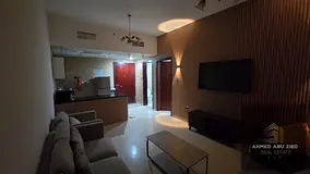 Furnished one-bedroom apartment for annual rent in Al Nuaimiya 3, City Towers complex, with free par