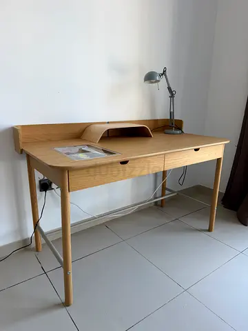 Lightwood Study Desk with Drawer - Good Condition