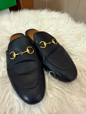 Gucci Princetown Slipper in Leather -  Black