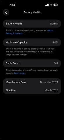 iPhone with 90% Battery Health — Good Condition, Unlocked