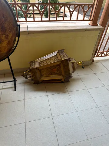 Large Brass Decorative Lantern - Traditional Style outdoor