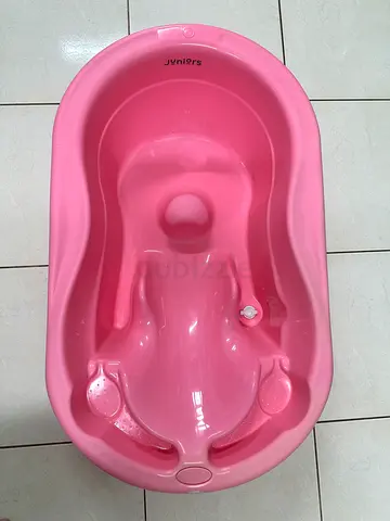 Juniors Pink Baby Bath Tub with Contoured Support