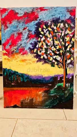 Autumn tree Abstract painting