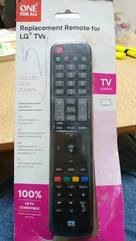 One For All Replacement Remote for LG TVs - New in Pack