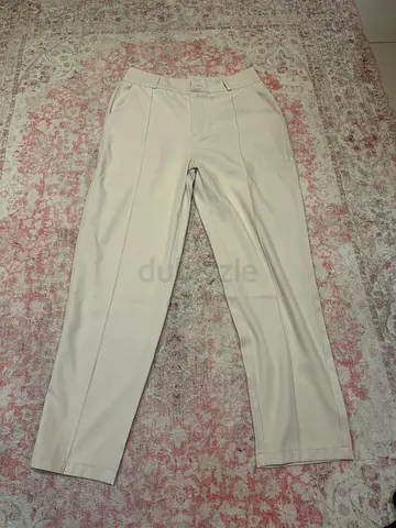 Light beige tailored womens trousers - size M