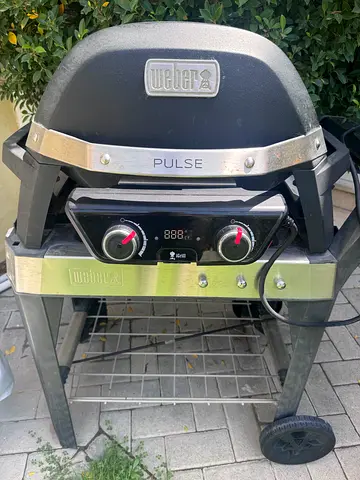 Weber Pulse Electric BBQ Grill With Cart Stand + Accessories