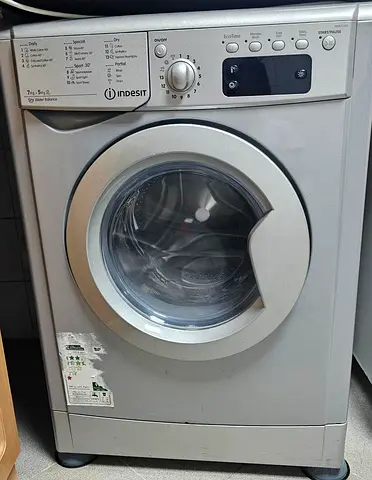 Indesit Front Load Washing Machine7kg and dryer - 5kg, Silver (Used)