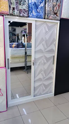 White Sliding Wardrobe with Mirror