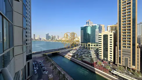 2 Bedroom with Seaview +Balcony Both Master with Free Parking with Gym Pool free In Majaz 3 Area