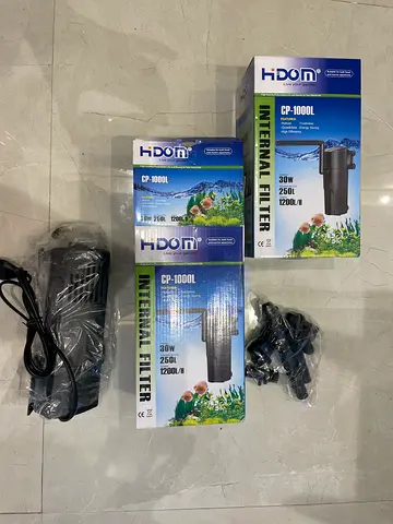 Two brand new unused Hdom Internal Aquarium Filters with Accessories