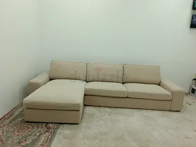 Ikea beige color lshape sofa for sale
