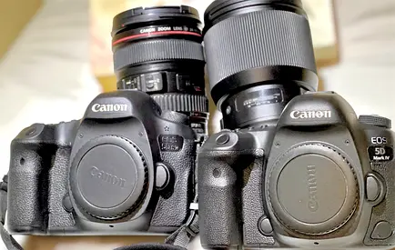 Two Canon full frame Bodies with 2 Lenses