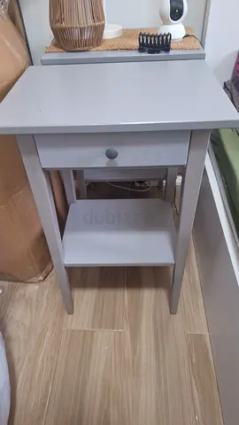 HEMNES
Bedside table, grey stained, 46x35 cm