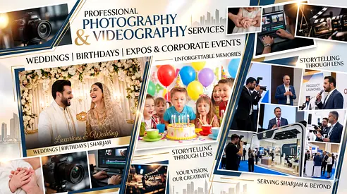 🎬 Photography  Videography Services in Muwaileh Commercial, Sharjah