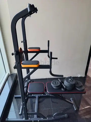 Home Multi-Function Weight Training Station with Pulley and Dip Station