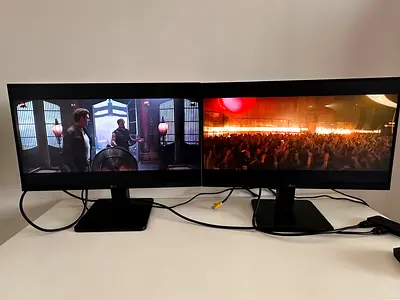 Dual LG 22MR410-B 22” Full HD 100Hz Monitors