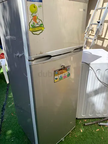 Silver two-door refrigerator – good working condition 1 single door 1 -whatsup-0545495669