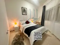 Enjoy comfort and privacy in a fully furnished one-bedroom apartment with central air conditioning a