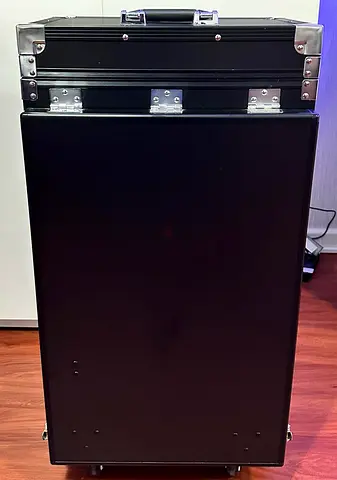 Make up trolly with built in table and socket